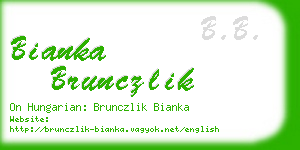 bianka brunczlik business card